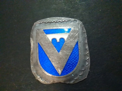 Vammala vaakuna Hopea emali 25x20mm, leimattu