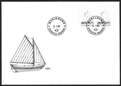 FDC Åland 1985 Yleismerkit Verkkovene LaPe ÅL 008-009