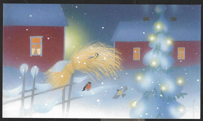 Pikkulintuja lyhteessä , taloja - Jaana Aalto