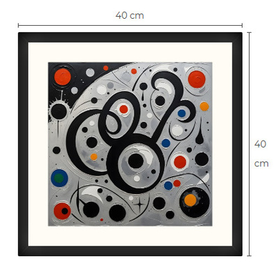 Uusi uniikki abstrakti art print taulu 40 cm x 40 cm