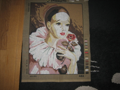 Kanavatyöpohja tyttö