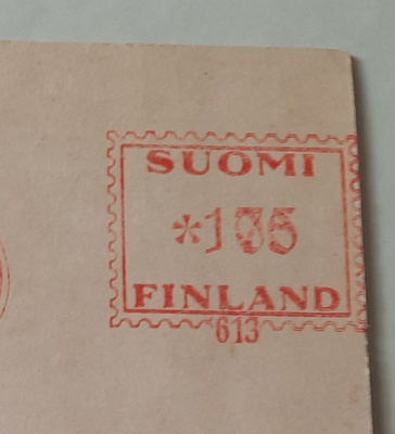 Päällepainanta frankkerausmerkissä, 100=175