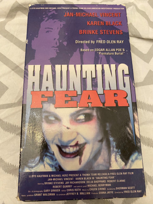 Haunting Fear VHS Fred Olen Ray, Edgar Allan Por
