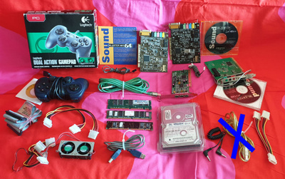 Kaapeleita + Sound Blaster ....