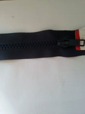 50 cm tummansininen muovinen avo vetoketju