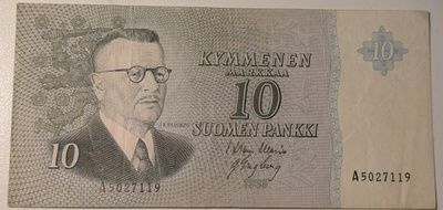 10 Markkaa 1963 ilman Litt A5027119