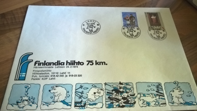 Iso Kuori Finlandia hiihto 75km 1974 erikoisleimalla