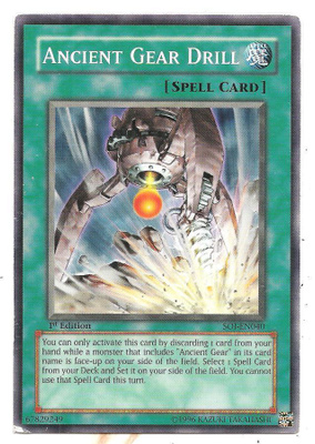 Yu-Gi-Oh loitsu Ancient Gear Drill