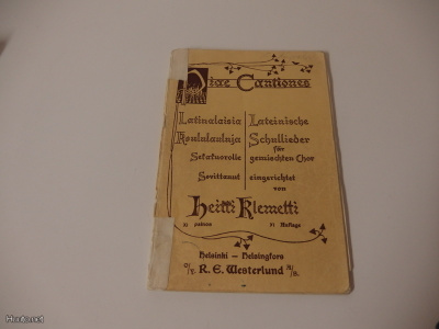 Piae Cantiones , latin. koululauluja. Sov. Heikki Klemetti