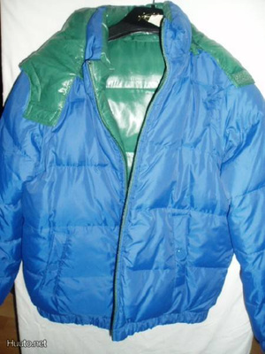 Benetton Untuvatakki kääntömalli sin. / vihr. 130 - 140 cm