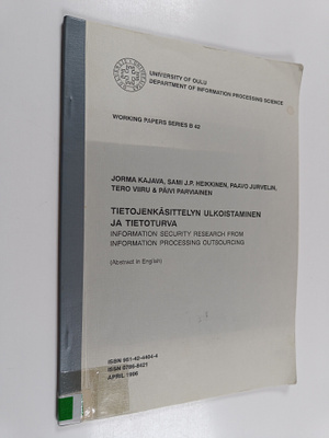 Tietojenkäsittelyn ulkoistaminen ja tietoturva