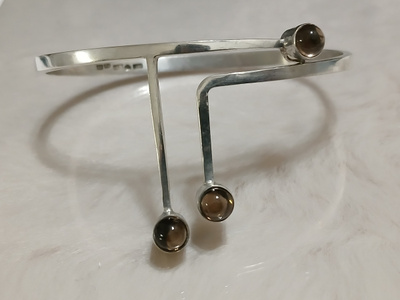 Upea Vintage desing Kaarlo J.Männistö hopea rannekoru