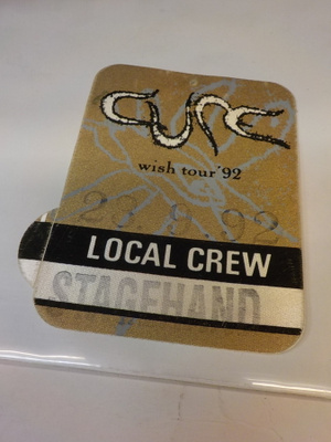 CURE WISH TOUR '92 BACKSTAGE PASSI