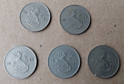 25 penniä 1935 5 kpl