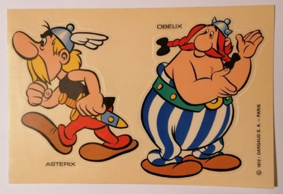1972 Harvinainen Asterix  ja Obelix tarra