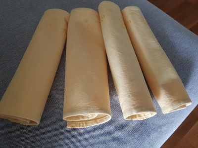 Keltainen puuvilla Tabletti / Pöytätabletti - yhteensä 4kpl