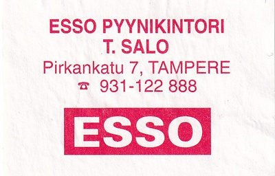 Tampere, Pyynikintori, T. Salo   , ESSO     s9/3