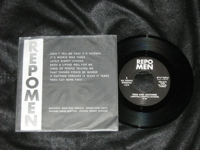 REPOMEN fear & loathing/cold turkey 45 -1992- SOS lahti punk