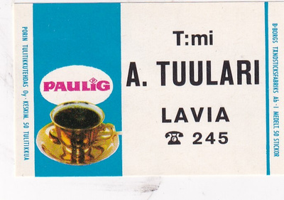 Lavia. T:mi A. Tuulari , Paulig    s18