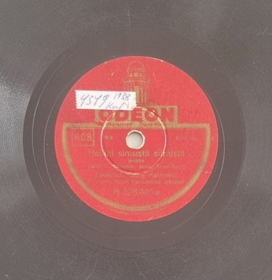 Savikiekko 1938 - Georg Malmsten - Odeon A 228445