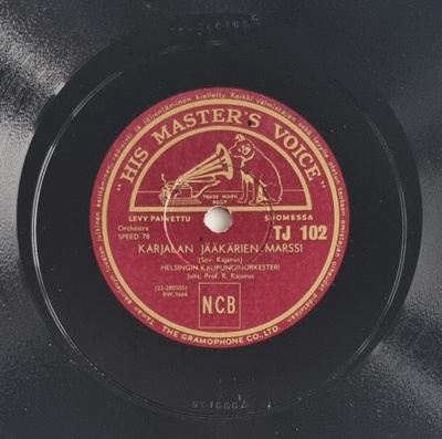 Savikiekko 1928 - Helsingin Kaupunginorkesteri - HMV TJ 102