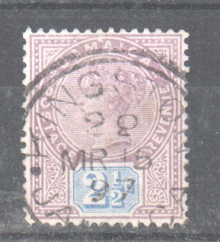 Jamaica1891 2½p     vanhaa
