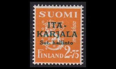 IK_11 ** Itä-Karjala 2:75mk vihreä lisäp (1941)
