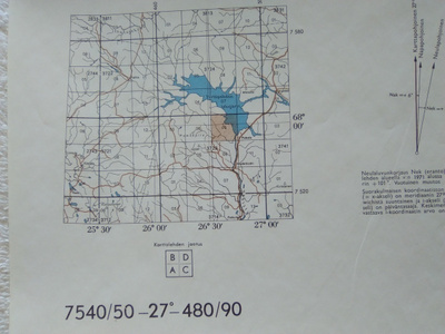 KARTTA SODANKYLÄ KUNNASENVAARA 1:20 000