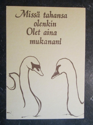 KULKEMATON JOUTSENPARI AINA YHDESSÄ