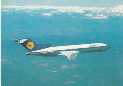 LENTOKONEKORTTI - B727 EUROPE JET LUFTHANSA