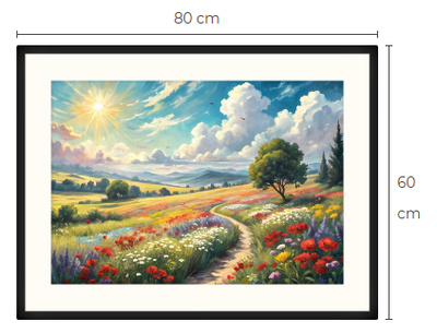 Uusi Kukkapelto maisema taulu 60 cm x 80 cm