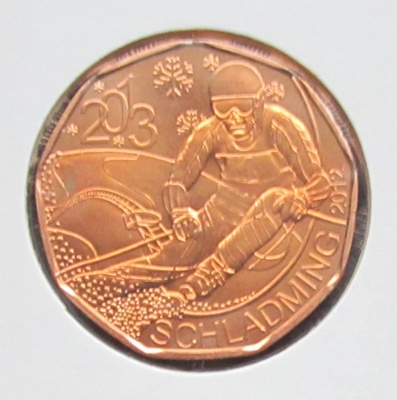 Itävalta 2012 5,00 € - "Pujottelu" (UNC)