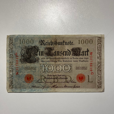 Saksa 1000 Mark 1910
