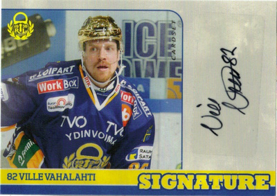 2014-15 Cardset VILLE VAHALAHTI Lukko TPS Signature nimmari