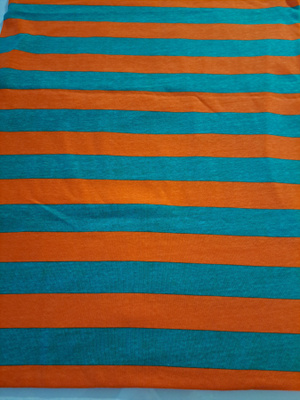 Oranssi vihreä neulos collegekangas 205x140cm