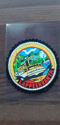Lappeenranta Prinsessa Armaada höyrylaiva vintage kangasmerk