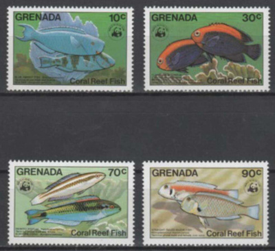 (S0419) GRENADA, 1984 (WWF. Coral Reef Fish). MNH**