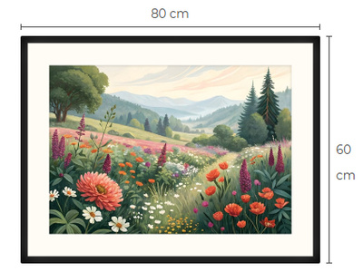 Uusi Kukkapelto maisema taulu 60 cm x 80 cm