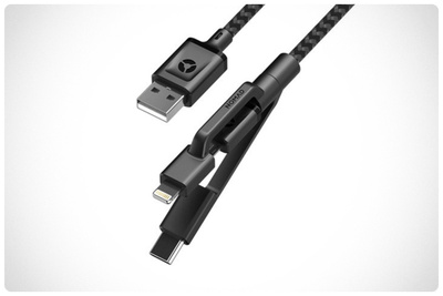 NOMAD Micro-USB/Lightning/USB-C/A Universal -kaapeli, 1,5 m