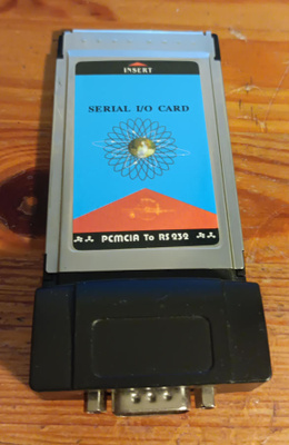 PCMCIA to RS232 adapteri