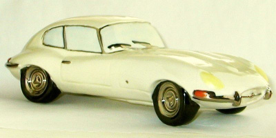 Carlton Ware Jaguar E-type coupe valkoinen, 1:15