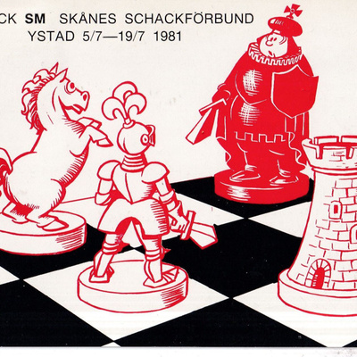 Schack SM Ystad 1981 piirros. e269