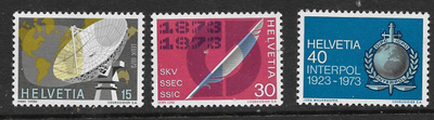 Sveitsi - Vuositapahtumia I 1973 (Mic. 988-990) ** sarja