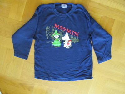 Vendi MUUMI tummansininen pitkähihainen paita koko 116 !