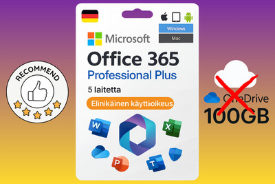 Microsoft Office 365 Pro ELINIKÄINEN 5x PC/Laptop/MAC