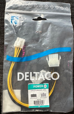 Deltaco  jatkokaapeli 8-pin ESP12V -littimelle