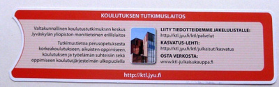 Koulutuksen tutkimuslaitos kirjanmerkki