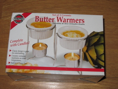 Butter warmers (voi-/kastikelämmitin), 2 kpl