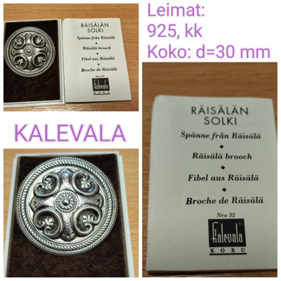 KALEVALA, RÄISÄLÄN SOLKI , hopeinen