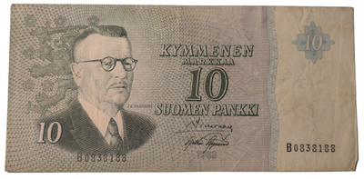 10 Markkaa 1963 ilman Litt B0838188